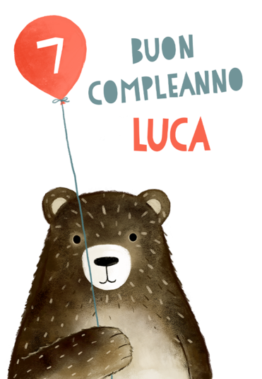 Biglietto di compleanno "orso"