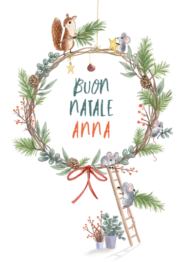 Biglietto di auguri "ghirlanda"