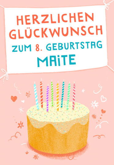 Karte „Geburtstagskuchen“