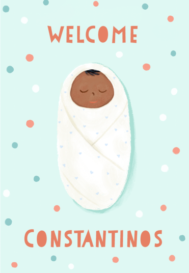 Welcome newborn card