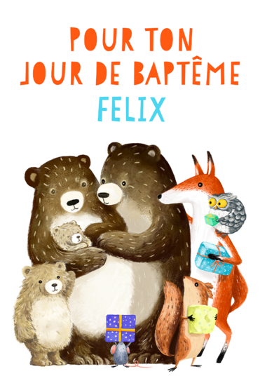 Carte : Pour ton jour de baptême