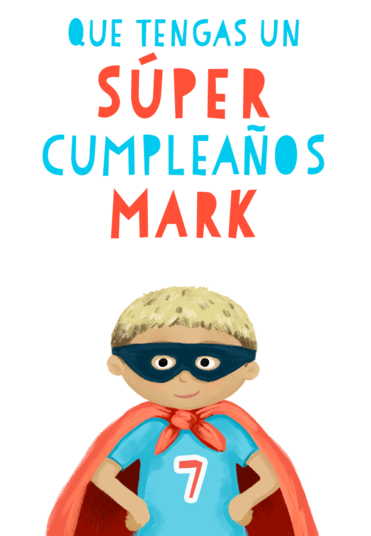Tarjeta súper cumpleaños
