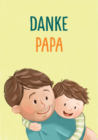 Karte „Danke Papa“